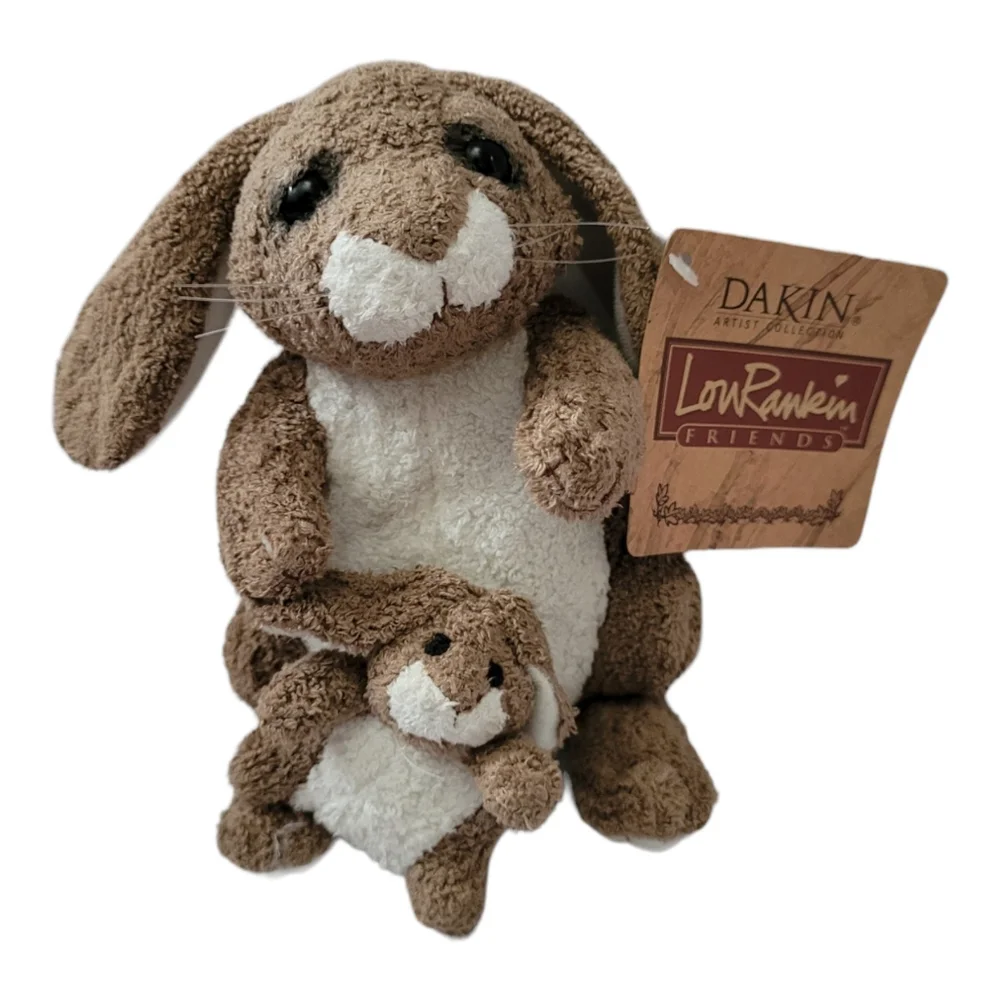 LOU RANKIN - TEENIE WEENIE FRIEND BEATRICE BUNNY & baby bunny Rabbit 6” - Picture 2 of 6